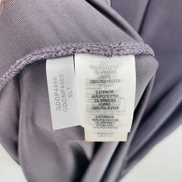 Guess Womens Size 14 Faux Wrap Cowlneck Slip Dress in Slate Gray Stretch $108 - Picture 6 of 8
